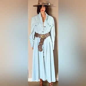 Vintage Handmade Denim Trench Dress